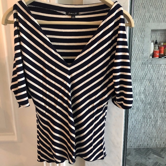 Arden B Striped blouse, black and white - Picture 1 of 4